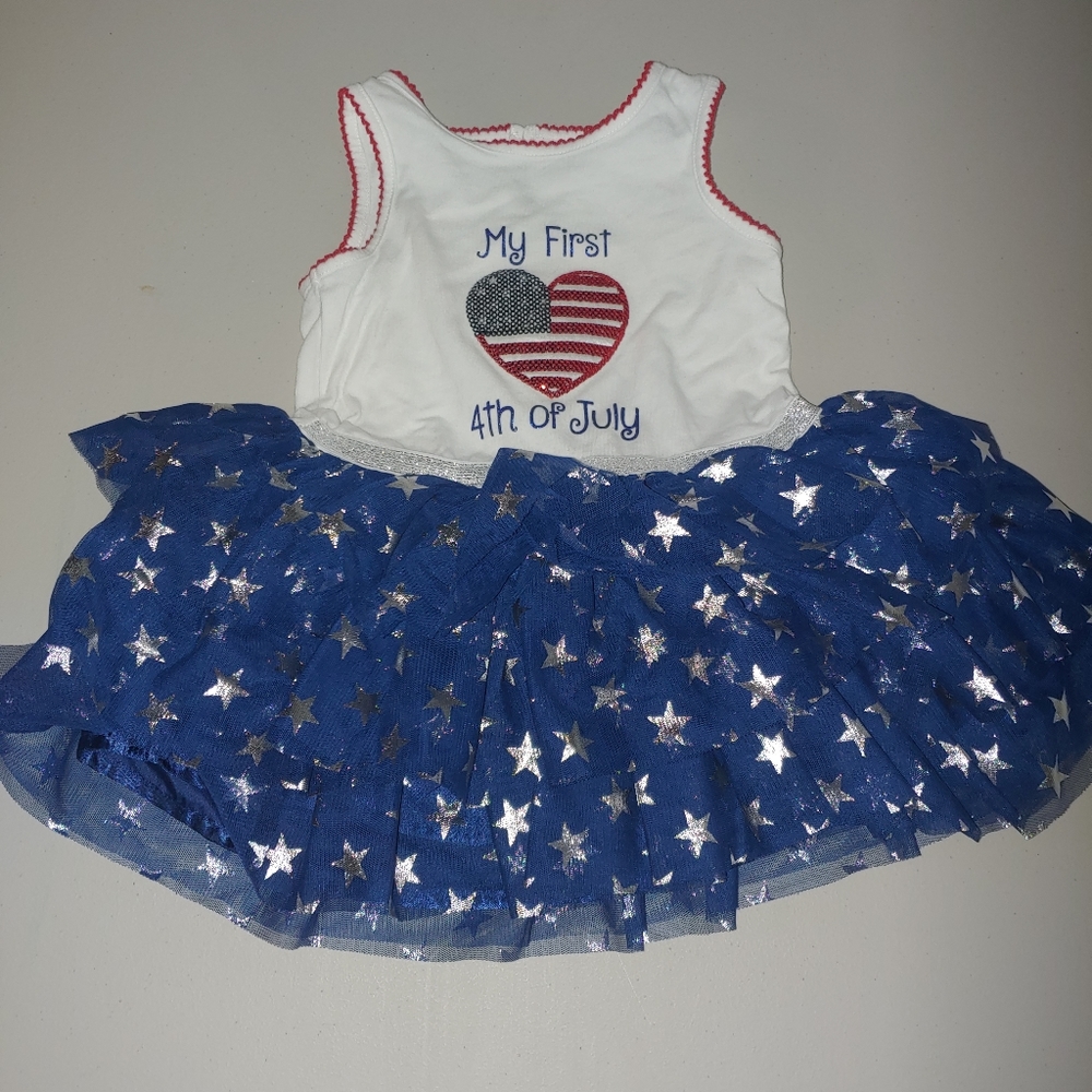 6-9 month girls my first 4th of July dress